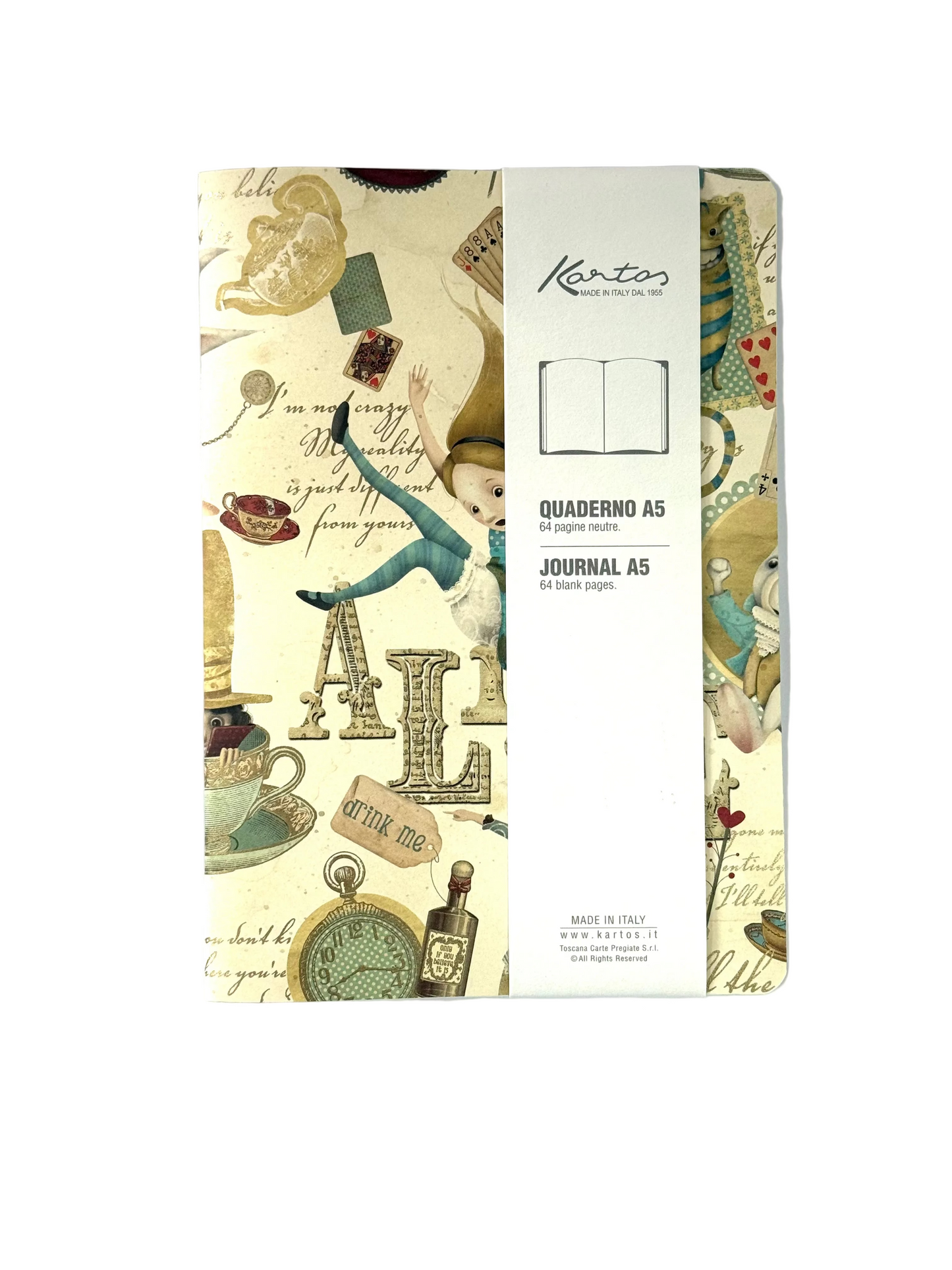 Quadernino Kartos Alice in Wonderland